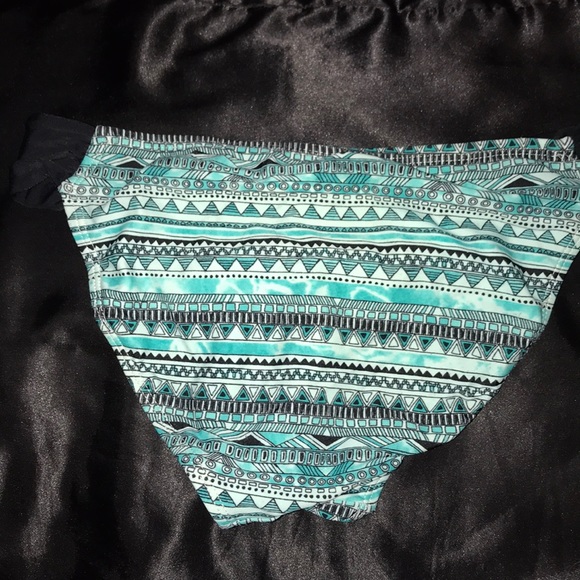 Blue Geometry Patterned Bikini Bottom - Picture 2 of 3